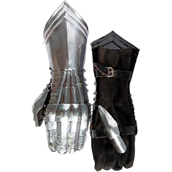 Armor Gauntlets Steel Gloves Armor Pair | Medieval Knight Costume| Warrior Metal Gauntlet