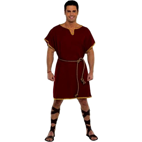 The Renaissance Medieval Roman/Greek Men’s Full Sleeves Cotton Maroon Tunic (Size-XXS-7XL)