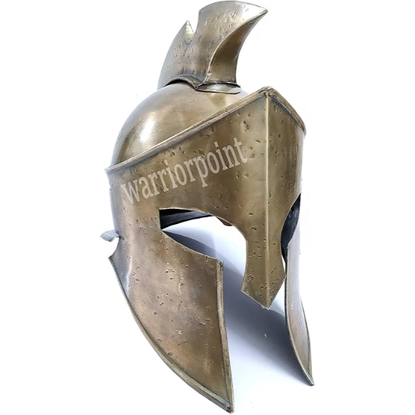 King Leonidas 300 Movie Spartan Greek Movie Solid Steel Brass Antique Fully Wearable Helmet