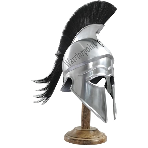 Medieval Greek Corinthian /Spartan/Roman Wearable Adult Metal Helmet With Free Stand+Plume