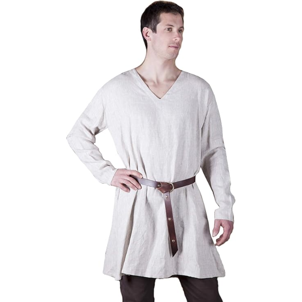 Warriorpoint The Renaissance Medieval Roman/Greek Men’s Full sleeves cotton White Tunic (Size-XXS-7XL)