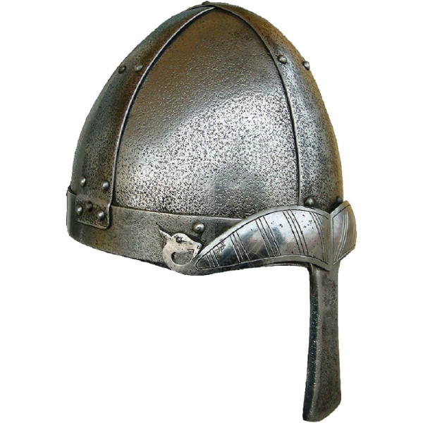 warriorpoint Medieval Norman Viking Armor Knight Helmet GJERMUNDBU Helmet with Wooden Stand