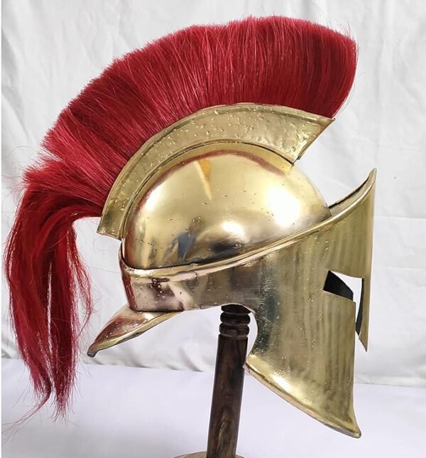 16 Gauge Medieval Spartan 300 Gold Finish Armour Helmet with FREELINER - Image 5
