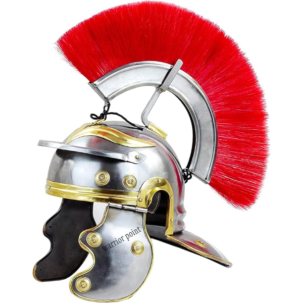 Medieval Roman/Spartan/Viking/Crusader/Knight Armor Centurion Helmet With Free Stand