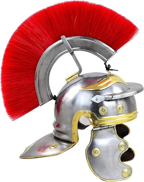 Medieval Roman/Spartan/Viking/Crusader/Knight Armor Centurion Helmet With Free Stand - Image 3